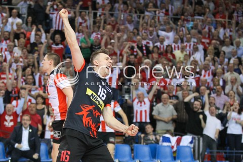  28.04.2015 RZESZOW<br />SIATKOWKA PLUSLIGA 2014/2015 MEN VOLLEYBALL POLAND POLISH PLUS LIGA LEAGUE SEASON 2014/2015 FINAL 3. MECZ<br />MECZ ASSECO RESOVIA - LOTOS TREFL GDANSK<br />N/Z KRZYSZTOF IGNACZAK RADOSC EMOCJE <br /> 
