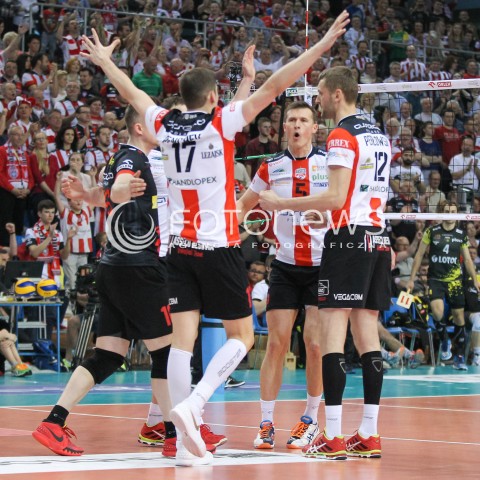  28.04.2015 RZESZOW<br />SIATKOWKA PLUSLIGA 2014/2015 MEN VOLLEYBALL POLAND POLISH PLUS LIGA LEAGUE SEASON 2014/2015 FINAL 3. MECZ<br />MECZ ASSECO RESOVIA - LOTOS TREFL GDANSK<br />N/Z LUKAS TICHACEK RADOSC EMOCJE <br /> 