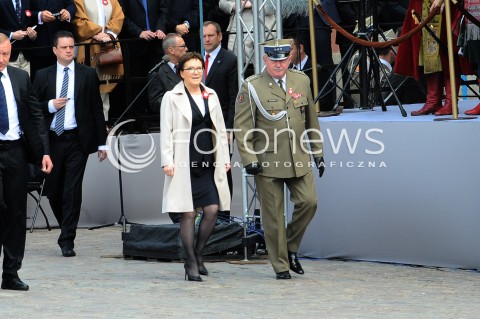  03.05.2015 WARSZAWA<br />OBCHODY SWIETA NARODOWEGO 3 MAJA<br />N/Z PREMIER EWA KOPACZ<br /> 