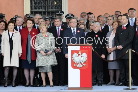  03.05.2015 WARSZAWA<br />OBCHODY SWIETA NARODOWEGO 3 MAJA<br />N/Z PREZYDENT RP BRONISLAW KOMOROWSKI PREMIER EWA KOPACZ ANNA KOMOROWSKA RADOSLAW SIKORSKI MALGORZATA OMILANOWSKA JERZY WENDERLICH<br /> 