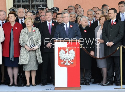 03.05.2015 WARSZAWA<br />OBCHODY SWIETA NARODOWEGO 3 MAJA<br />N/Z PREZYDENT RP BRONISLAW KOMOROWSKI ANNA KOMOROWSKA RADOSLAW SIKORSKI MALGORZATA OMILANOWSKA JERZY WENDERLICH<br /> 