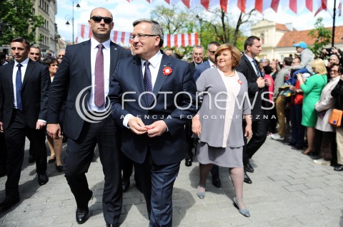  03.05.2015 WARSZAWA<br />OBCHODY SWIETA NARODOWEGO 3 MAJA<br />N/Z PREZYDENT RP BRONISLAW KOMOROWSKI ANNA KOMOROWSKA<br /> 