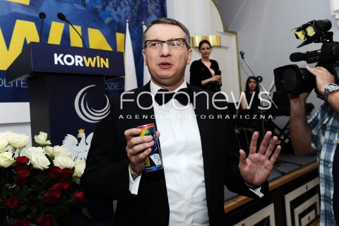  10.05.2014 WARSZAWA<br />WIECZOR WYBORCZY JANUSZA KORWINA MIKKE W WARSZAWIE<br />N/Z PRZEMYSLAW WIPLER<br /> 