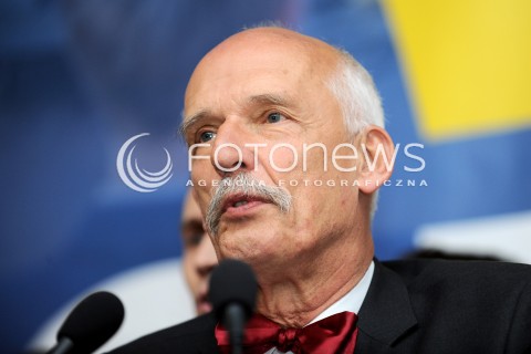 10.05.2014 WARSZAWA<br />WIECZOR WYBORCZY JANUSZA KORWINA MIKKE W WARSZAWIE<br />N/Z JANUSZ KORWIN MIKKE<br /> 