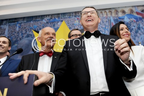  10.05.2014 WARSZAWA<br />WIECZOR WYBORCZY JANUSZA KORWINA MIKKE W WARSZAWIE<br />N/Z JANUSZ KORWIN MIKKE PRZEMYSLAW WIPLER<br /> 