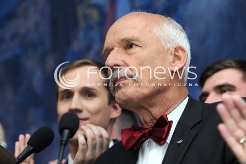 10.05.2014 WARSZAWA<br />WIECZOR WYBORCZY JANUSZA KORWINA MIKKE W WARSZAWIE<br />N/Z JANUSZ KORWIN MIKKE<br /> 