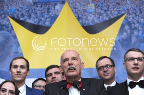 Wieczór wyborczy Janusza Korwina Mikke w Warszawie