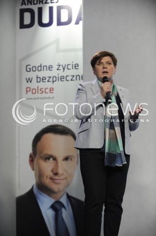  13.05.2015 WARSZAWA <br />KONFERENCJA ANDRZEJA DUDY W WARSZAWIE<br />N/Z BEATA SZYDLO<br /> 