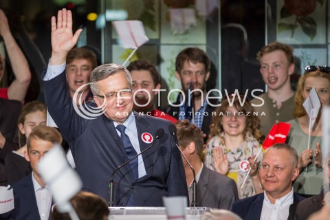  14.05.2015 LODZ<br />PREZENTACJA NOWEGO HASLA WYBORCZEGO PREZYDENTA BRONISLAWA KOMOROWSKIEGO<br />N/Z PREZYDENT BRONISLAW KOMOROWSKI<br /> 