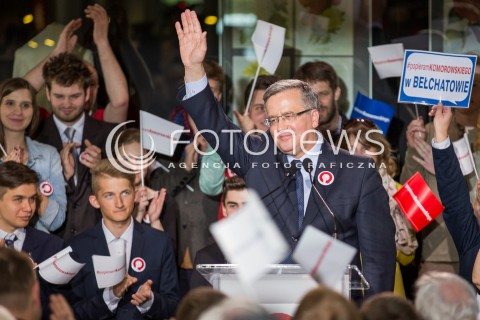  14.05.2015 LODZ<br />PREZENTACJA NOWEGO HASLA WYBORCZEGO PREZYDENTA BRONISLAWA KOMOROWSKIEGO<br />N/Z PREZYDENT BRONISLAW KOMOROWSKI<br /> 