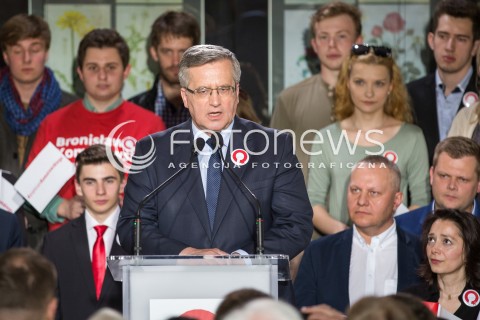  14.05.2015 LODZ<br />PREZENTACJA NOWEGO HASLA WYBORCZEGO PREZYDENTA BRONISLAWA KOMOROWSKIEGO<br />N/Z PREZYDENT BRONISLAW KOMOROWSKI<br /> 