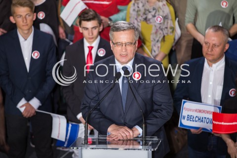  14.05.2015 LODZ<br />PREZENTACJA NOWEGO HASLA WYBORCZEGO PREZYDENTA BRONISLAWA KOMOROWSKIEGO<br />N/Z PREZYDENT BRONISLAW KOMOROWSKI<br /> 