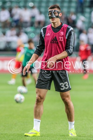  20.05.2015 WARSZAWA PILKA NOZNA<br />FOOTBALL POLISH T MOBILE EKSTRAKLASA STADION LEGII<br />MECZ LEGIA WARSZAWA - JAGIELLONIA BIALYSTOK<br />N/Z MICHAL ZYRO W MASCE , MASKA OCHRONNA<br /> 