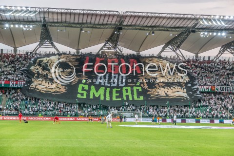  20.05.2015 WARSZAWA PILKA NOZNA<br />FOOTBALL POLISH T MOBILE EKSTRAKLASA STADION LEGII<br />MECZ LEGIA WARSZAWA - JAGIELLONIA BIALYSTOK<br />N/Z KIBICE LEGII ZYLETA FLAGA OPRAWA TRANSPARENT LEGII LEGIA ALBO SMIERC<br /> 