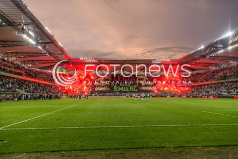  20.05.2015 WARSZAWA PILKA NOZNA<br />FOOTBALL POLISH T MOBILE EKSTRAKLASA STADION LEGII<br />MECZ LEGIA WARSZAWA - JAGIELLONIA BIALYSTOK<br />N/Z KIBICE LEGII ZYLETA FLAGA OPRAWA TRANSPARENT LEGII LEGIA ALBO SMIERC RACE RACOWISKO FLARY FLARA PILKARSKA<br /> 