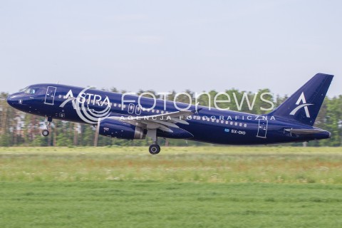  20.05.2015 LOTNISKO JASIONKA<br />ZDJECIE ILUSTRACYJNE<br />N/Z START SAMOLOTU AIRBUS A320-212 LINII LOTNICZYCH ASTRA AIRLINES Z LOTNISKA RZESZOW JASIONKA , REJESTRACJA SX-DIO<br /> 