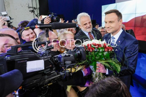  24.05.2015 WARSZAWA<br />WIECZOR WYBORCZY ANDRZEJA DUDY W REDUCIE BANKU POLSKIEGO W WARSZAWIE<br />N/Z ANDRZEJ DUDA<br /> 
