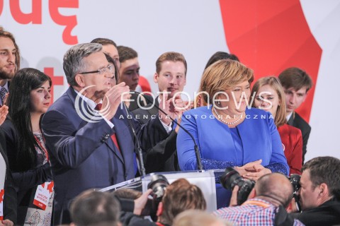  24.05.2015 WARSZAWA<br />WIECZOR WYBORCZY BRONISLAWA KOMOROWSKIEGO<br />N/Z PREZYDENT BRONISLAW KOMOROWSKI ANNA KOMOROWSKI<br /> 