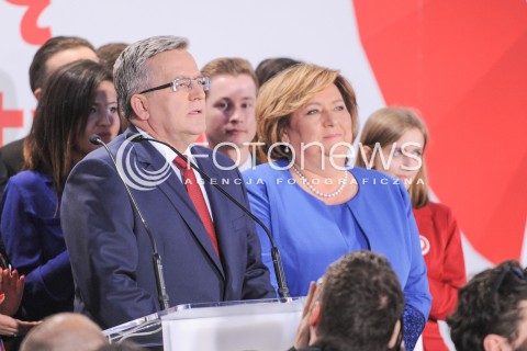  24.05.2015 WARSZAWA<br />WIECZOR WYBORCZY BRONISLAWA KOMOROWSKIEGO<br />N/Z PREZYDENT BRONISLAW KOMOROWSKI ANNA KOMOROWSKI<br /> 