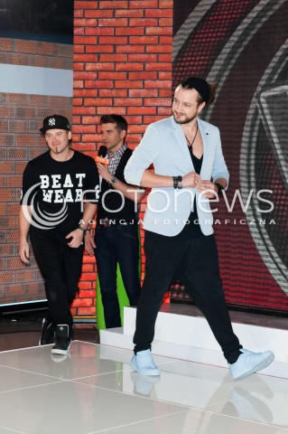  03.06.2015 WARSZAWA TVP2<br />SPOTKANIE Z TRENERAMI VI EDYCJI THE VOICE OF POLAND<br />N/Z TOMSON I BARON<br /> 