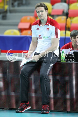  05.06.2015 CZESTOCHOWA<br />SIATKOWKA MEZCZYZN LIGA SWIATOWA 2015 <br />FIVB VOLLEYBALL WORLD LEAGUE 2015 <br />MECZ POLSKA - IRAN ( POLAND - IRAN ) <br />N/Z STEPHANE ANTIGA TRENER ( HEAD COACH ) SYLWETKA <br /> 