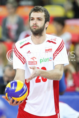 05.06.2015 CZESTOCHOWA<br />SIATKOWKA MEZCZYZN LIGA SWIATOWA 2015 <br />FIVB VOLLEYBALL WORLD LEAGUE 2015 <br />MECZ POLSKA - IRAN ( POLAND - IRAN ) <br />N/Z MATEUSZ MIKA SYLWETKA <br /> 
