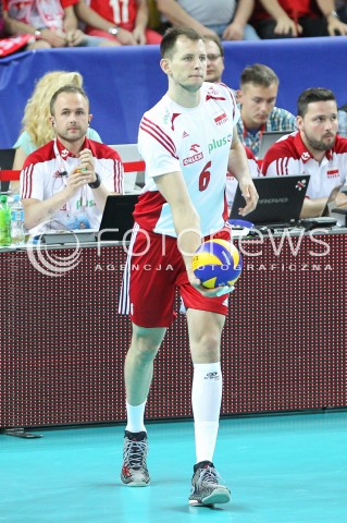  05.06.2015 CZESTOCHOWA<br />SIATKOWKA MEZCZYZN LIGA SWIATOWA 2015 <br />FIVB VOLLEYBALL WORLD LEAGUE 2015 <br />MECZ POLSKA - IRAN ( POLAND - IRAN ) <br />N/Z BARTOSZ KUREK SYLWETKA <br /> 