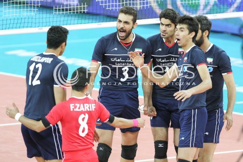  05.06.2015 CZESTOCHOWA<br />SIATKOWKA MEZCZYZN LIGA SWIATOWA 2015 <br />FIVB VOLLEYBALL WORLD LEAGUE 2015 <br />MECZ POLSKA - IRAN ( POLAND - IRAN ) <br />N/Z SAMAN FAEZI RADOSC EMOCJE <br /> 