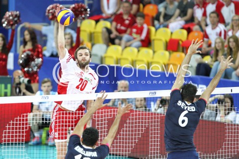  05.06.2015 CZESTOCHOWA<br />SIATKOWKA MEZCZYZN LIGA SWIATOWA 2015 <br />FIVB VOLLEYBALL WORLD LEAGUE 2015 <br />MECZ POLSKA - IRAN ( POLAND - IRAN ) <br />N/Z MATEUSZ MIKA <br /> 