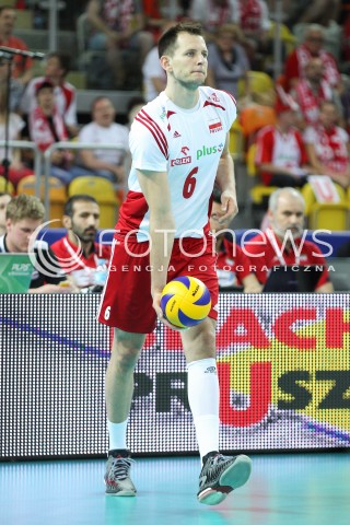  05.06.2015 CZESTOCHOWA<br />SIATKOWKA MEZCZYZN LIGA SWIATOWA 2015 <br />FIVB VOLLEYBALL WORLD LEAGUE 2015 <br />MECZ POLSKA - IRAN ( POLAND - IRAN ) <br />N/Z BARTOSZ KUREK SYLWETKA <br /> 