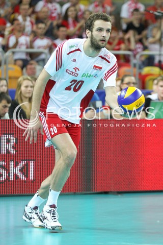  05.06.2015 CZESTOCHOWA<br />SIATKOWKA MEZCZYZN LIGA SWIATOWA 2015 <br />FIVB VOLLEYBALL WORLD LEAGUE 2015 <br />MECZ POLSKA - IRAN ( POLAND - IRAN ) <br />N/Z MATEUSZ MIKA SYLWETKA <br /> 