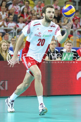  05.06.2015 CZESTOCHOWA<br />SIATKOWKA MEZCZYZN LIGA SWIATOWA 2015 <br />FIVB VOLLEYBALL WORLD LEAGUE 2015 <br />MECZ POLSKA - IRAN ( POLAND - IRAN ) <br />N/Z MATEUSZ MIKA SYLWETKA <br /> 