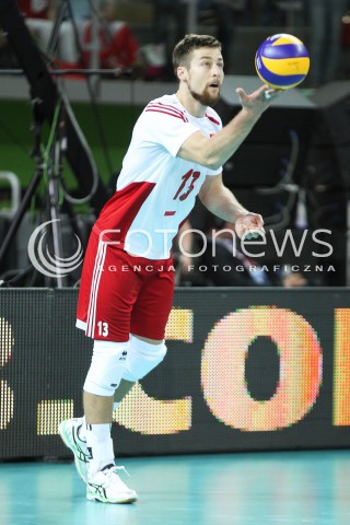  05.06.2015 CZESTOCHOWA<br />SIATKOWKA MEZCZYZN LIGA SWIATOWA 2015 <br />FIVB VOLLEYBALL WORLD LEAGUE 2015 <br />MECZ POLSKA - IRAN ( POLAND - IRAN ) <br />N/Z MICHAL KUBIAK SYLWETKA <br /> 