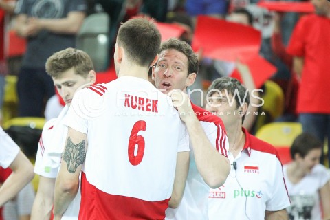  05.06.2015 CZESTOCHOWA<br />SIATKOWKA MEZCZYZN LIGA SWIATOWA 2015 <br />FIVB VOLLEYBALL WORLD LEAGUE 2015 <br />MECZ POLSKA - IRAN ( POLAND - IRAN ) <br />N/Z STEPHANE ANTIGA TRENER ( HEAD COACH ) BARTOSZ KUREK <br /> 