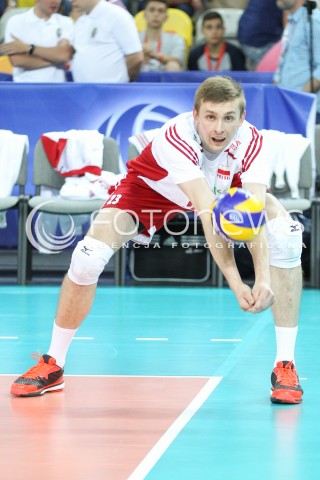  05.06.2015 CZESTOCHOWA<br />SIATKOWKA MEZCZYZN LIGA SWIATOWA 2015 <br />FIVB VOLLEYBALL WORLD LEAGUE 2015 <br />MECZ POLSKA - IRAN ( POLAND - IRAN ) <br />N/Z MATEUSZ BIENIEK SYLWETKA <br /> 