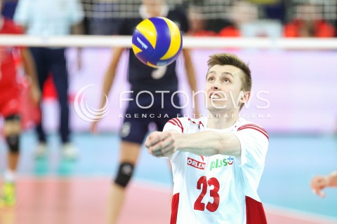  05.06.2015 CZESTOCHOWA<br />SIATKOWKA MEZCZYZN LIGA SWIATOWA 2015 <br />FIVB VOLLEYBALL WORLD LEAGUE 2015 <br />MECZ POLSKA - IRAN ( POLAND - IRAN ) <br />N/Z MATEUSZ BIENIEK SYLWETKA <br /> 