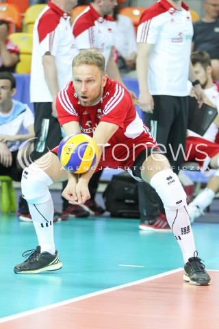  05.06.2015 CZESTOCHOWA<br />SIATKOWKA MEZCZYZN LIGA SWIATOWA 2015 <br />FIVB VOLLEYBALL WORLD LEAGUE 2015 <br />MECZ POLSKA - IRAN ( POLAND - IRAN ) <br />N/Z PIOTR GACEK SYLWETKA <br /> 