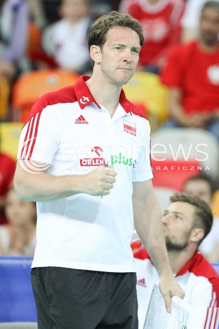  05.06.2015 CZESTOCHOWA<br />SIATKOWKA MEZCZYZN LIGA SWIATOWA 2015 <br />FIVB VOLLEYBALL WORLD LEAGUE 2015 <br />MECZ POLSKA - IRAN ( POLAND - IRAN ) <br />N/Z STEPHANE ANTIGA TRENER ( HEAD COACH ) SYLWETKA <br /> 