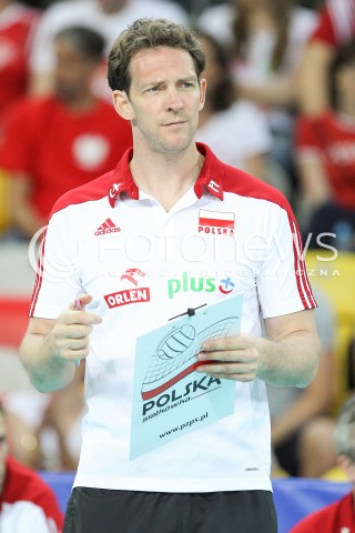  05.06.2015 CZESTOCHOWA<br />SIATKOWKA MEZCZYZN LIGA SWIATOWA 2015 <br />FIVB VOLLEYBALL WORLD LEAGUE 2015 <br />MECZ POLSKA - IRAN ( POLAND - IRAN ) <br />N/Z STEPHANE ANTIGA TRENER ( HEAD COACH ) SYLWETKA <br /> 