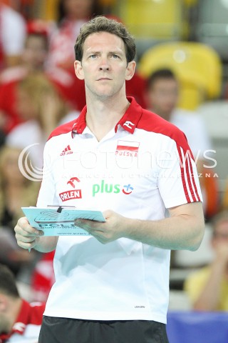  05.06.2015 CZESTOCHOWA<br />SIATKOWKA MEZCZYZN LIGA SWIATOWA 2015 <br />FIVB VOLLEYBALL WORLD LEAGUE 2015 <br />MECZ POLSKA - IRAN ( POLAND - IRAN ) <br />N/Z STEPHANE ANTIGA TRENER ( HEAD COACH ) SYLWETKA <br /> 