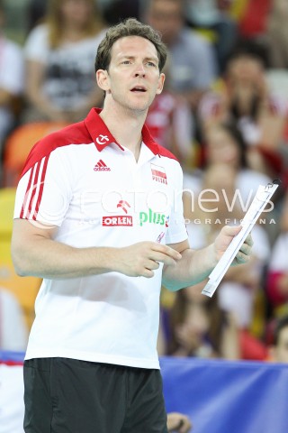  05.06.2015 CZESTOCHOWA<br />SIATKOWKA MEZCZYZN LIGA SWIATOWA 2015 <br />FIVB VOLLEYBALL WORLD LEAGUE 2015 <br />MECZ POLSKA - IRAN ( POLAND - IRAN ) <br />N/Z STEPHANE ANTIGA TRENER ( HEAD COACH ) SYLWETKA <br /> 