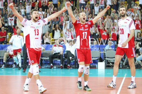  05.06.2015 CZESTOCHOWA<br />SIATKOWKA MEZCZYZN LIGA SWIATOWA 2015 <br />FIVB VOLLEYBALL WORLD LEAGUE 2015 <br />MECZ POLSKA - IRAN ( POLAND - IRAN ) <br />N/Z MICHAL KUBIAK PAWEL ZATORSKI MATEUSZ MIKA <br /> 