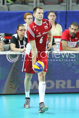  06.06.2015 CZESTOCHOWA<br />SIATKOWKA MEZCZYZN LIGA SWIATOWA 2015 <br />FIVB VOLLEYBALL WORLD LEAGUE 2015 <br />MECZ POLSKA - IRAN ( POLAND - IRAN ) <br />N/Z BARTOSZ KUREK SYLWETKA <br /> 
