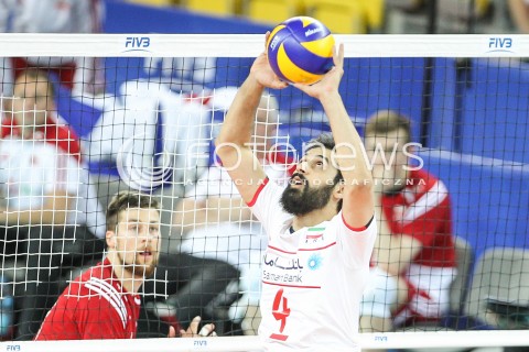  06.06.2015 CZESTOCHOWA<br />SIATKOWKA MEZCZYZN LIGA SWIATOWA 2015 <br />FIVB VOLLEYBALL WORLD LEAGUE 2015 <br />MECZ POLSKA - IRAN ( POLAND - IRAN ) <br />N/Z MIR SAEID MAROUF ( MAFOUFLAKRANI ) SYLWETKA <br /> 