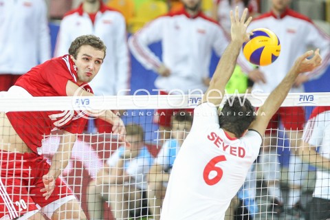  06.06.2015 CZESTOCHOWA<br />SIATKOWKA MEZCZYZN LIGA SWIATOWA 2015 <br />FIVB VOLLEYBALL WORLD LEAGUE 2015 <br />MECZ POLSKA - IRAN ( POLAND - IRAN ) <br />N/Z MATEUSZ MIKA <br /> 