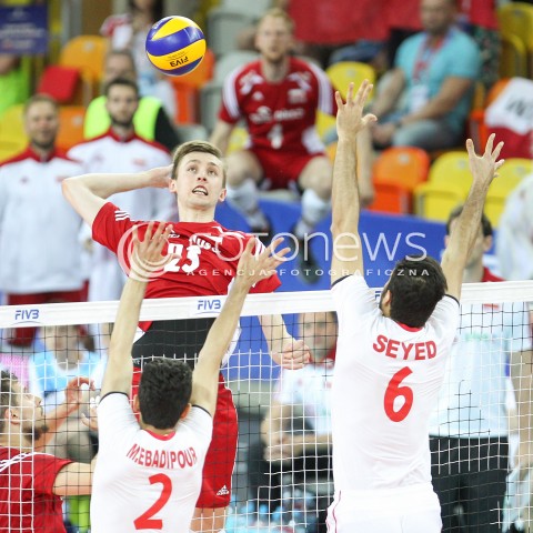 06.06.2015 CZESTOCHOWA<br />SIATKOWKA MEZCZYZN LIGA SWIATOWA 2015 <br />FIVB VOLLEYBALL WORLD LEAGUE 2015 <br />MECZ POLSKA - IRAN ( POLAND - IRAN ) <br />N/Z MATEUSZ BIENIEK <br /> 