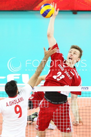  06.06.2015 CZESTOCHOWA<br />SIATKOWKA MEZCZYZN LIGA SWIATOWA 2015 <br />FIVB VOLLEYBALL WORLD LEAGUE 2015 <br />MECZ POLSKA - IRAN ( POLAND - IRAN ) <br />N/Z MATEUSZ BIENIEK <br /> 