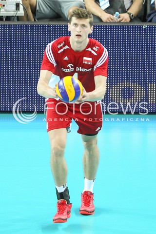  06.06.2015 CZESTOCHOWA<br />SIATKOWKA MEZCZYZN LIGA SWIATOWA 2015 <br />FIVB VOLLEYBALL WORLD LEAGUE 2015 <br />MECZ POLSKA - IRAN ( POLAND - IRAN ) <br />N/Z PIOTR NOWAKOWSKI SYLWETKA <br /> 
