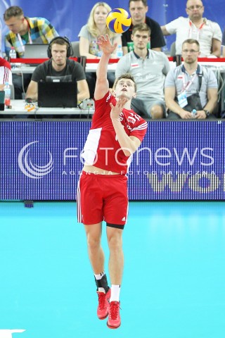  06.06.2015 CZESTOCHOWA<br />SIATKOWKA MEZCZYZN LIGA SWIATOWA 2015 <br />FIVB VOLLEYBALL WORLD LEAGUE 2015 <br />MECZ POLSKA - IRAN ( POLAND - IRAN ) <br />N/Z PIOTR NOWAKOWSKI SYLWETKA <br /> 