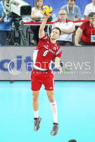 06.06.2015 CZESTOCHOWA<br />SIATKOWKA MEZCZYZN LIGA SWIATOWA 2015 <br />FIVB VOLLEYBALL WORLD LEAGUE 2015 <br />MECZ POLSKA - IRAN ( POLAND - IRAN ) <br />N/Z BARTOSZ KUREK SYLWETKA <br /> 